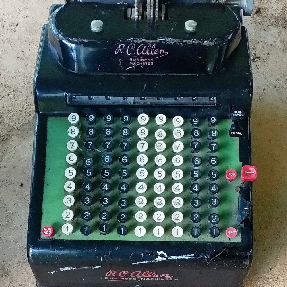 Rc Allen vintage adding machine